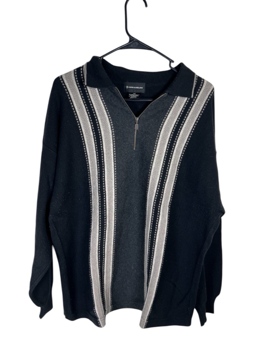 Conte di Milano Quarter Zip Sweater Size L